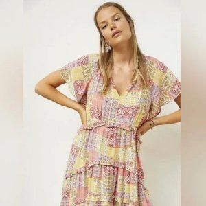 By Anthropologie Robin Tiered Dress, Size 1X